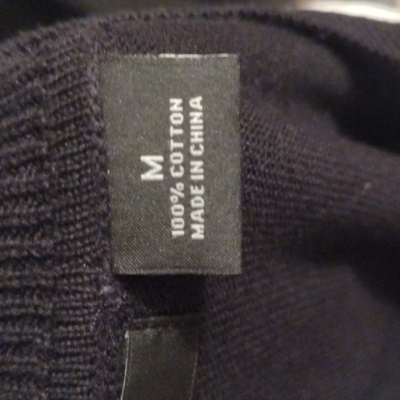 Claiborne 100% cotton black grey white argyle print v neck sweater - Picture 7 of 7